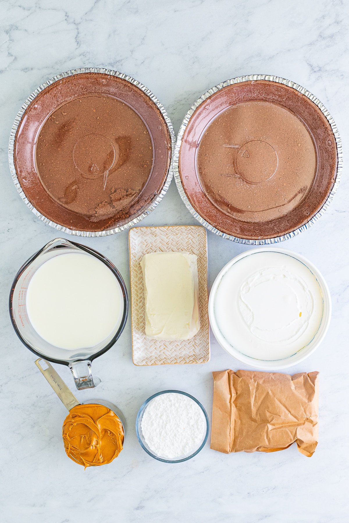 ingredients needed to make chocolate instant pudding pie