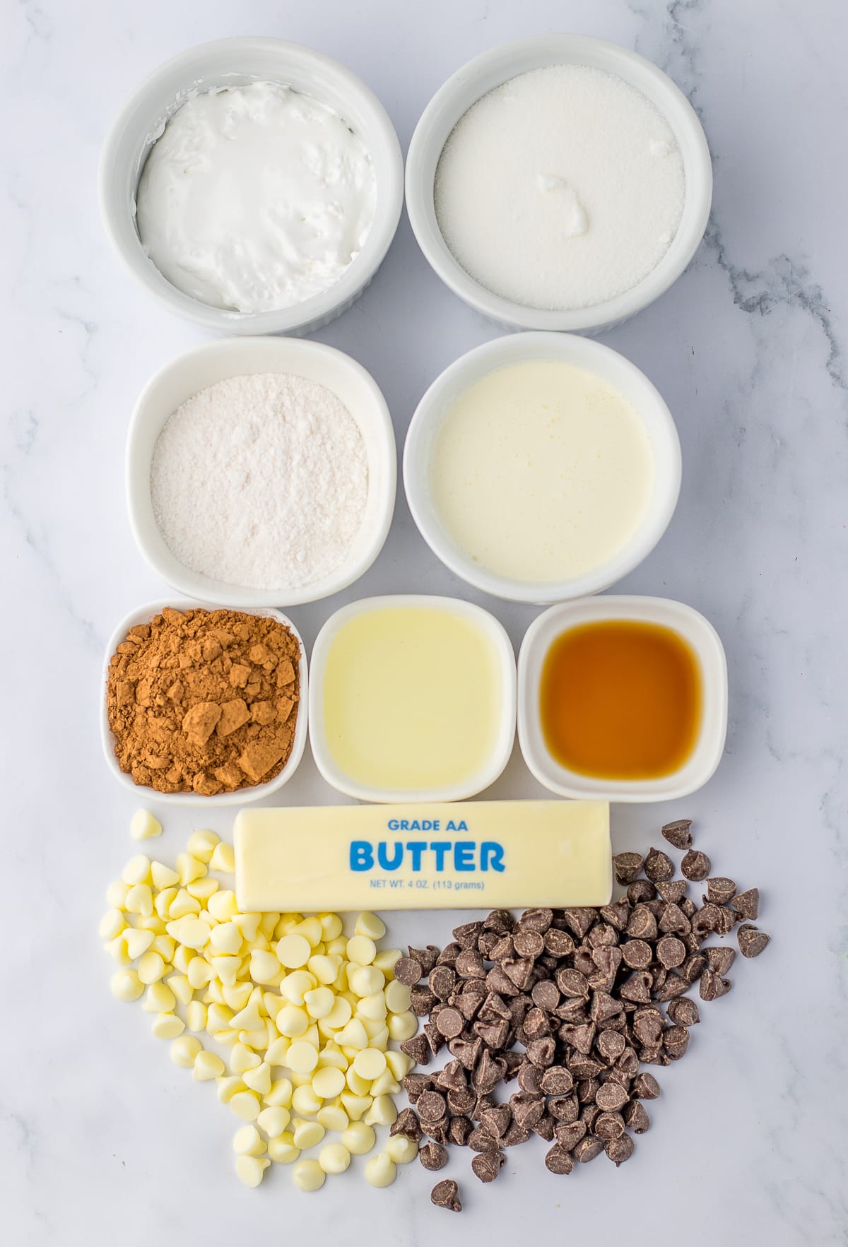 ingredients need to make simple fudge recipe