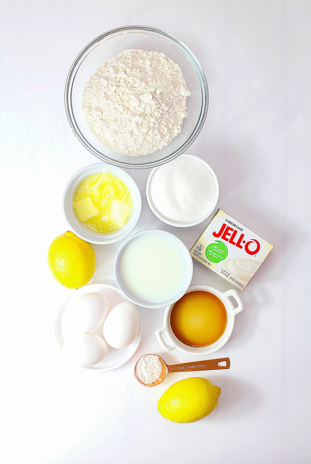 ingredients needed to make lemon cupcakes