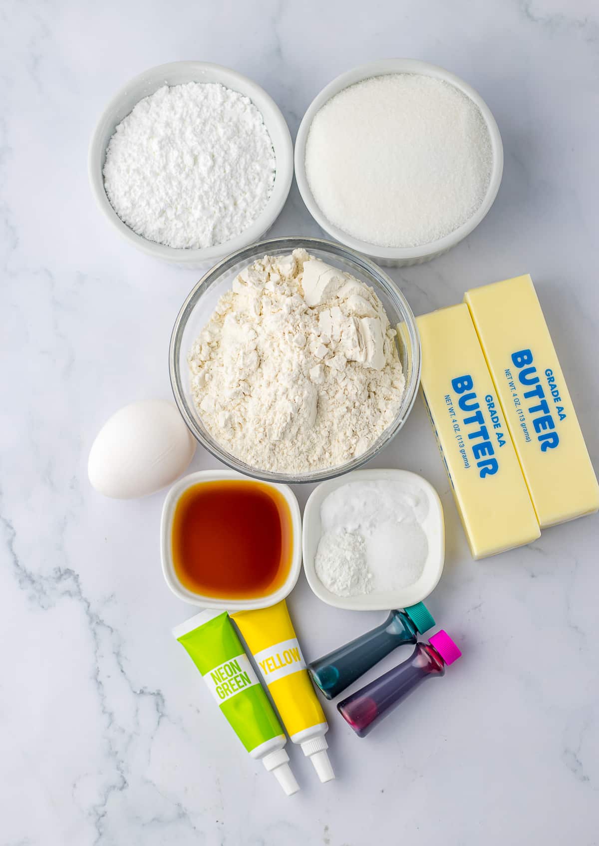 ingredients needed for easter sugar cookies