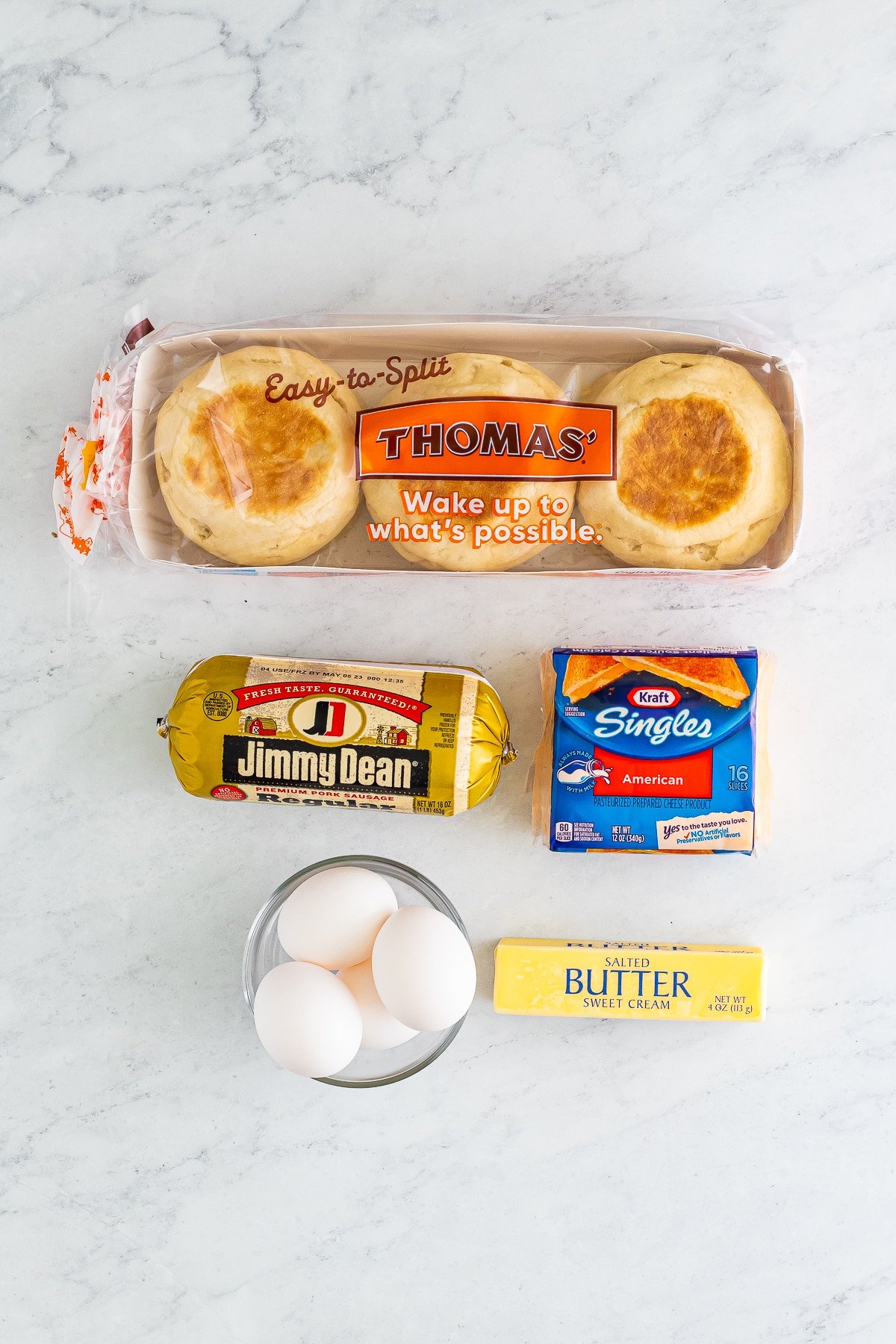 ingredients needed to make homemade mcmuffin