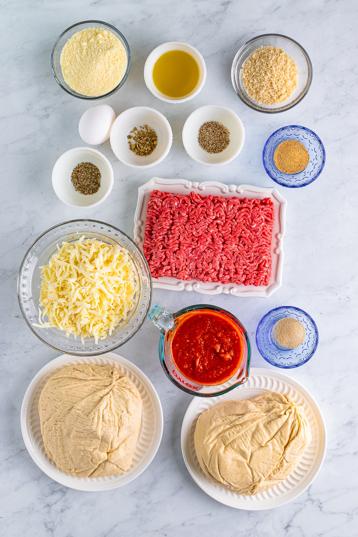 ingredients needed to make meatball pizza