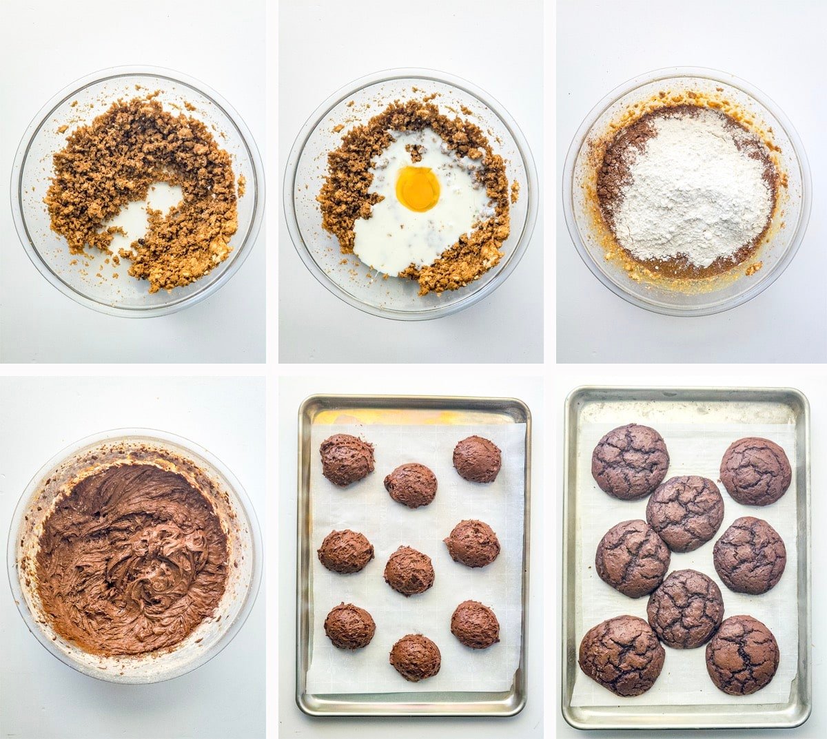 collage of images showing how to make the cookies for Whoopie Pies Recipe