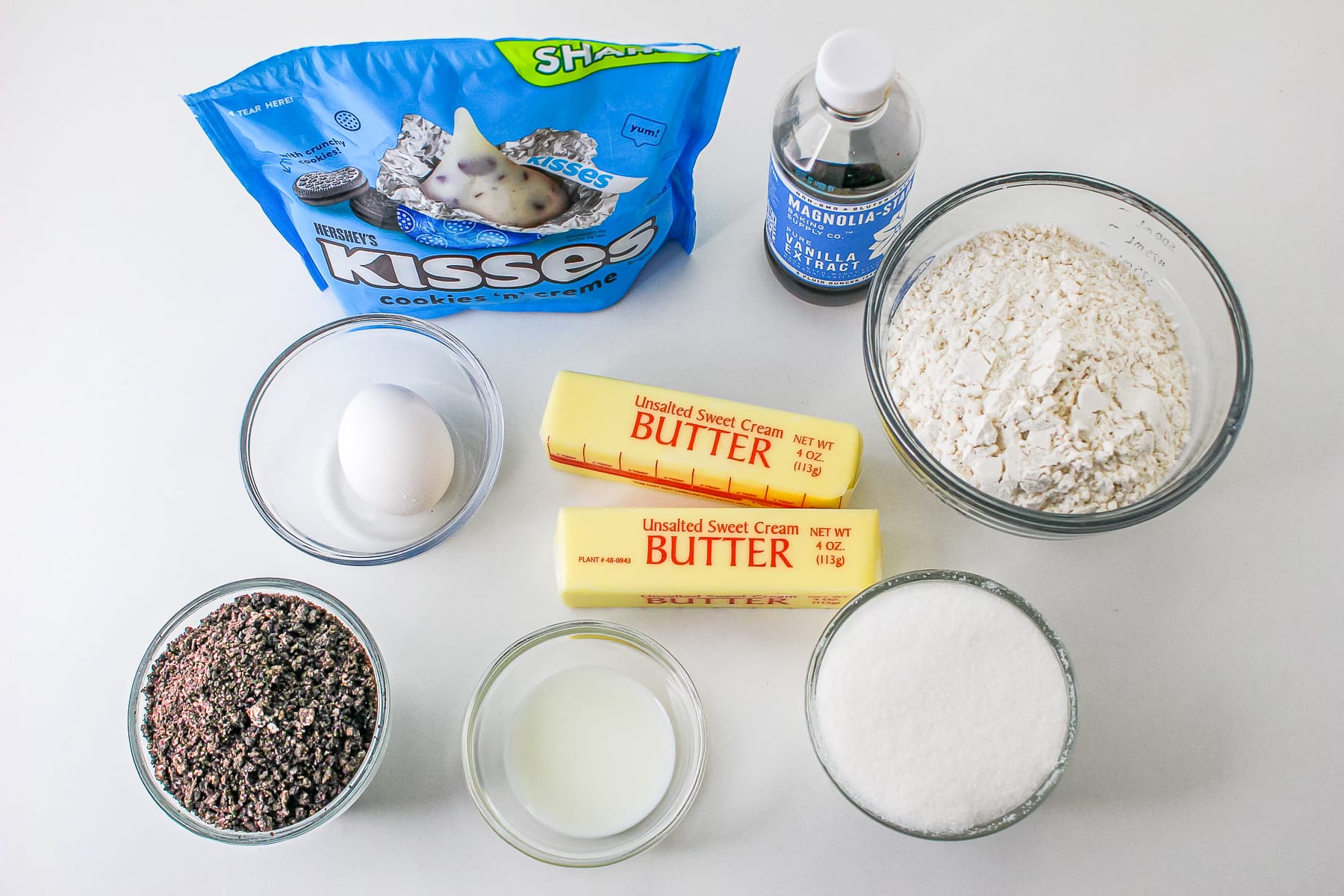 ingredients needed to make Blossom Cookies