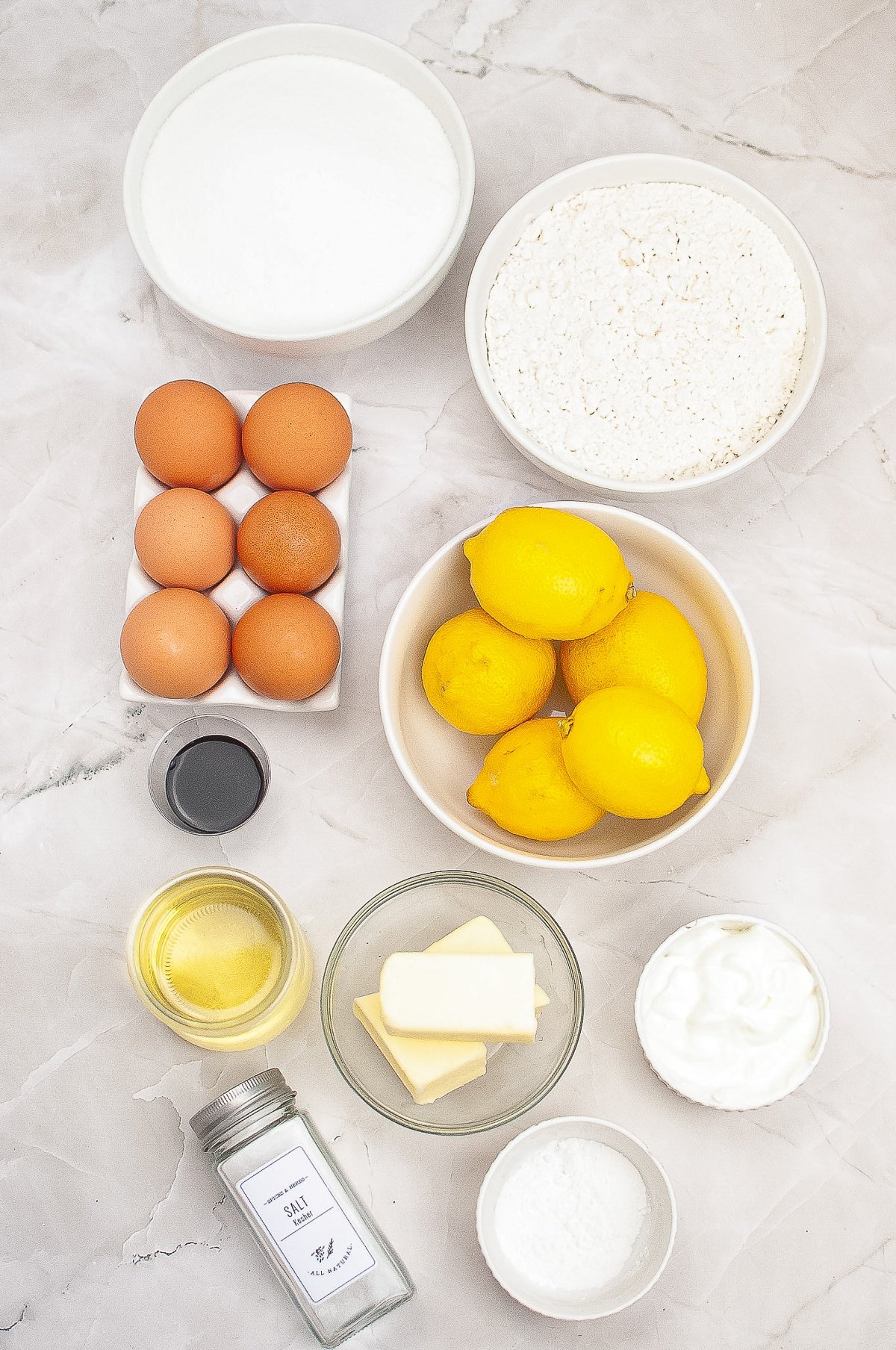 ingredients needed for Lemon Bundt Cake