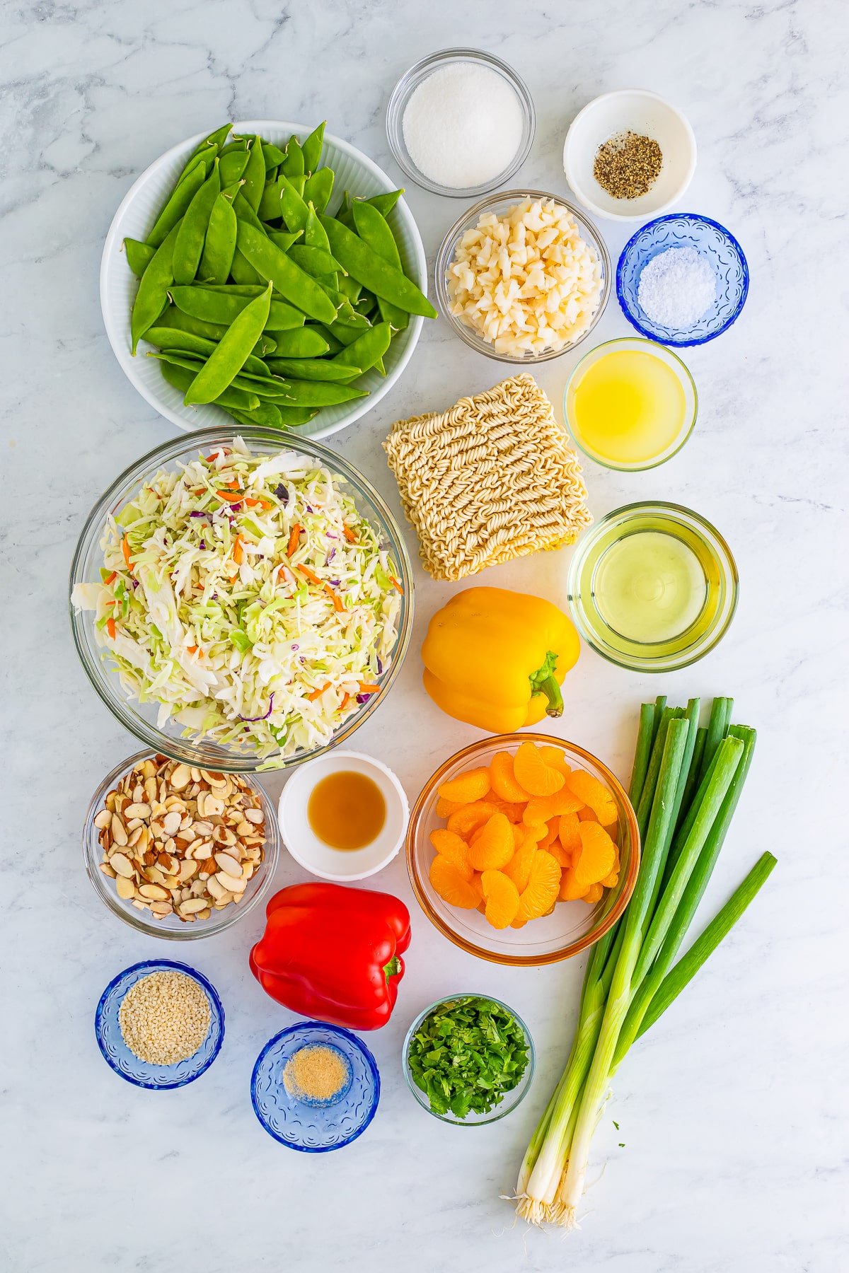 ingredients needed to make Ramen Noodle Salad