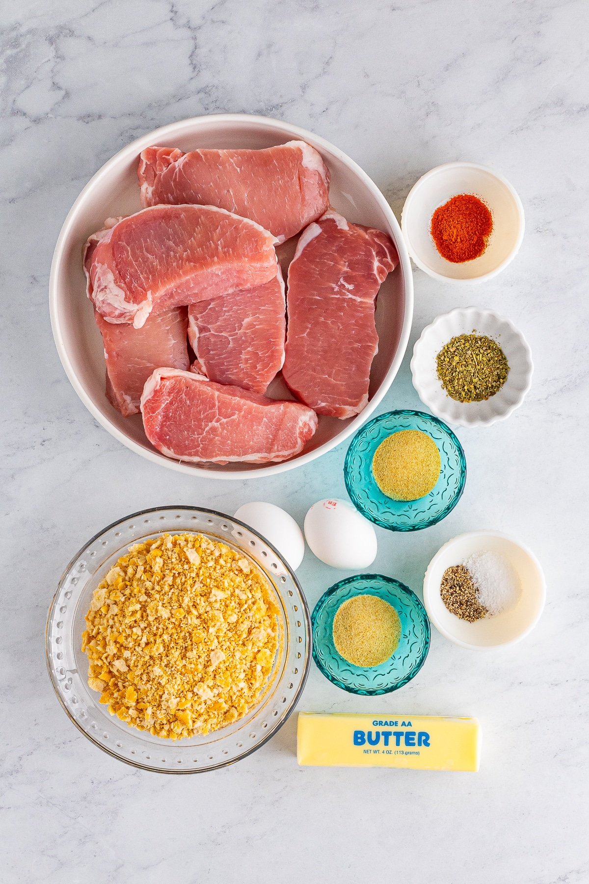 ingredients needed to make oven baked pork chops