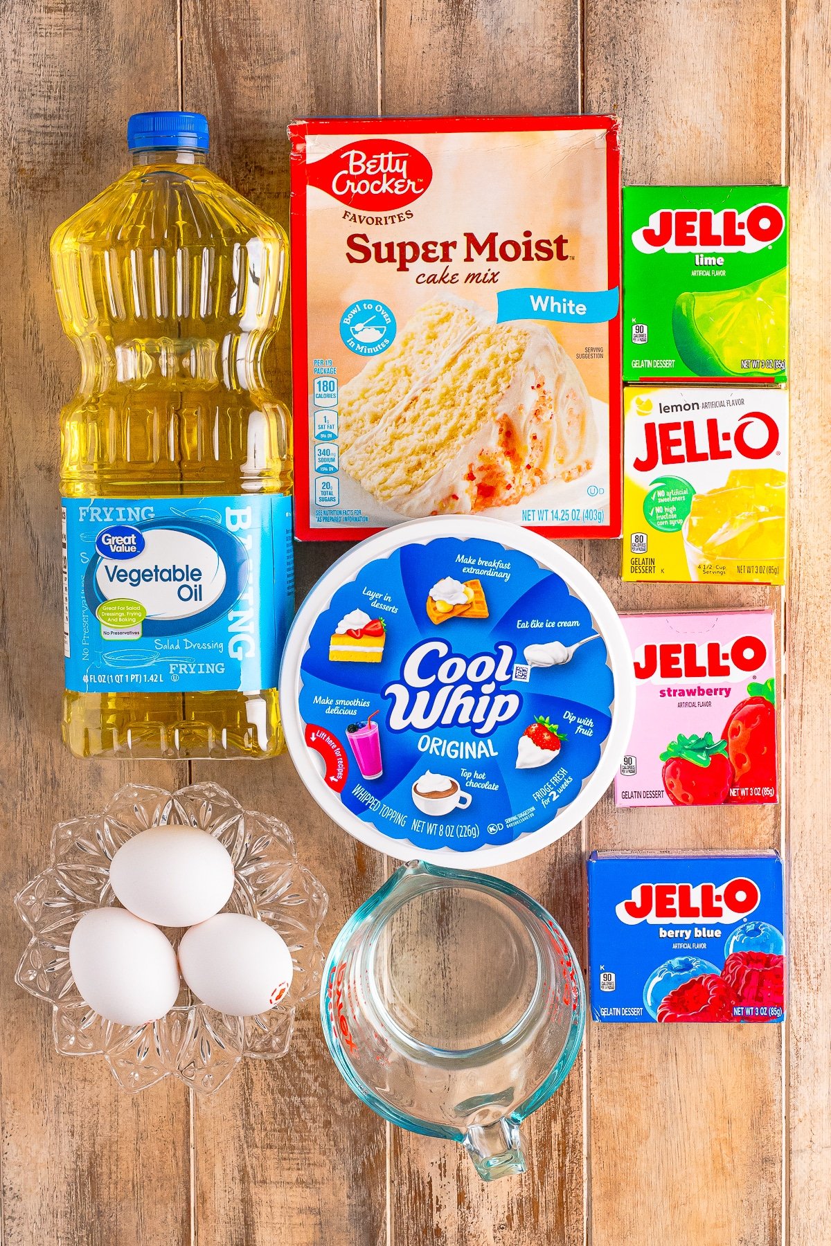 ingredients needed to make Jello Cake Recipe