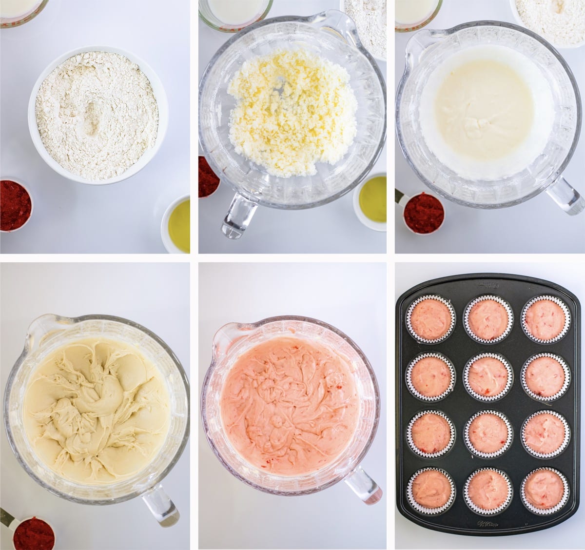 how to make the cake for Cherry Cupcakes