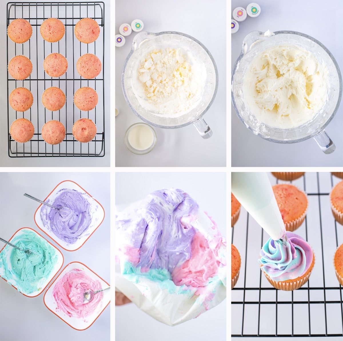 how to make the frosting for Cherry Cupcakes