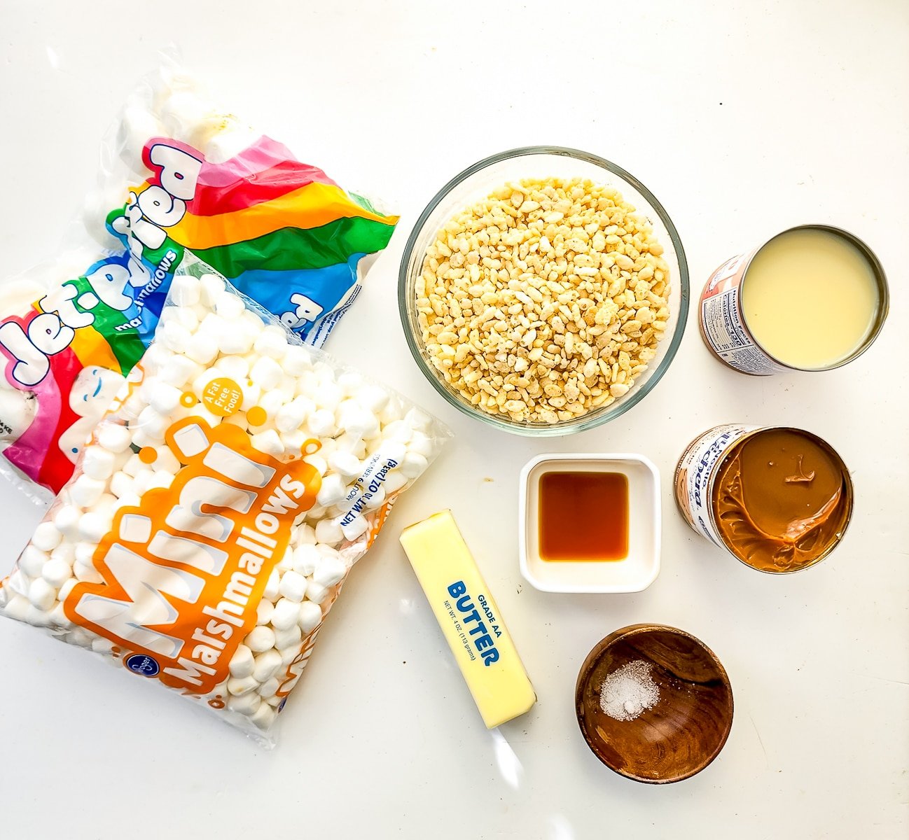 ingredients needed to make Brown Butter Rice Crispy Treats