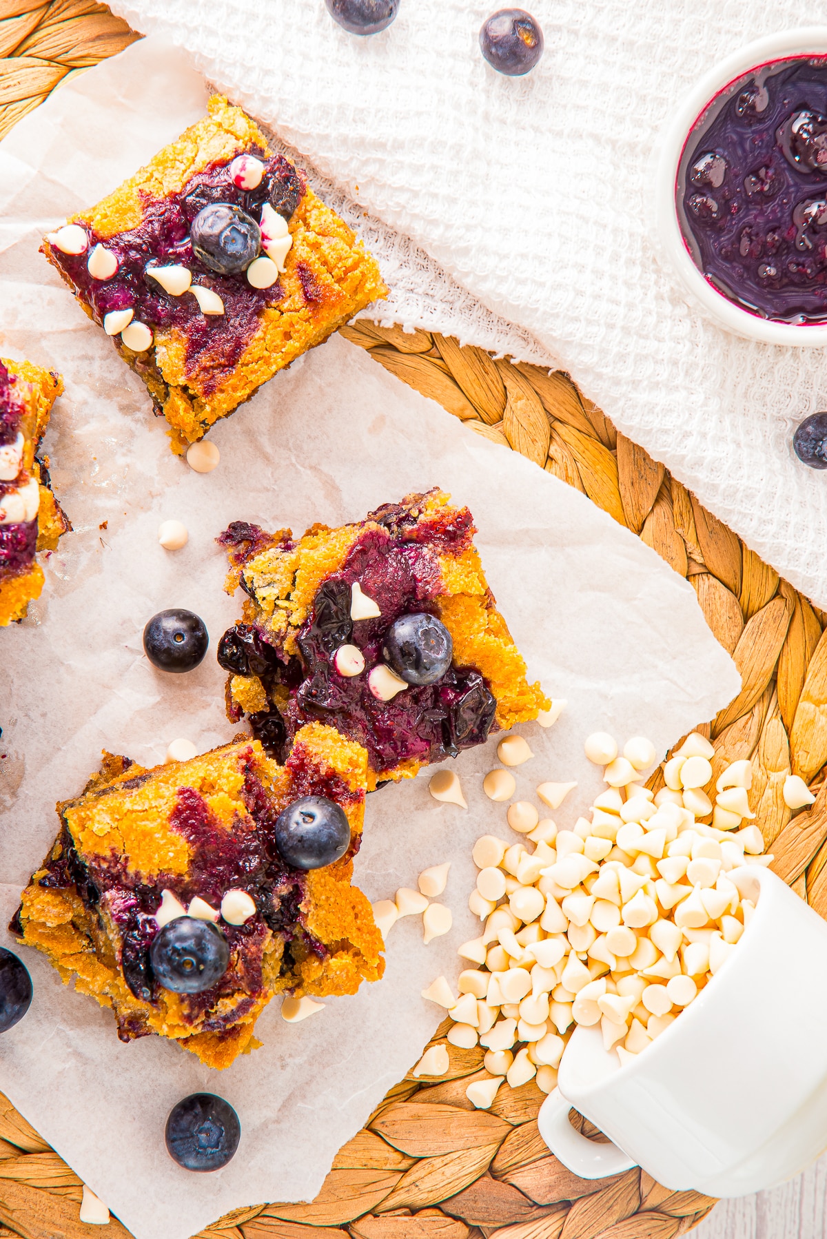 overhead image White Chocolate Blondies