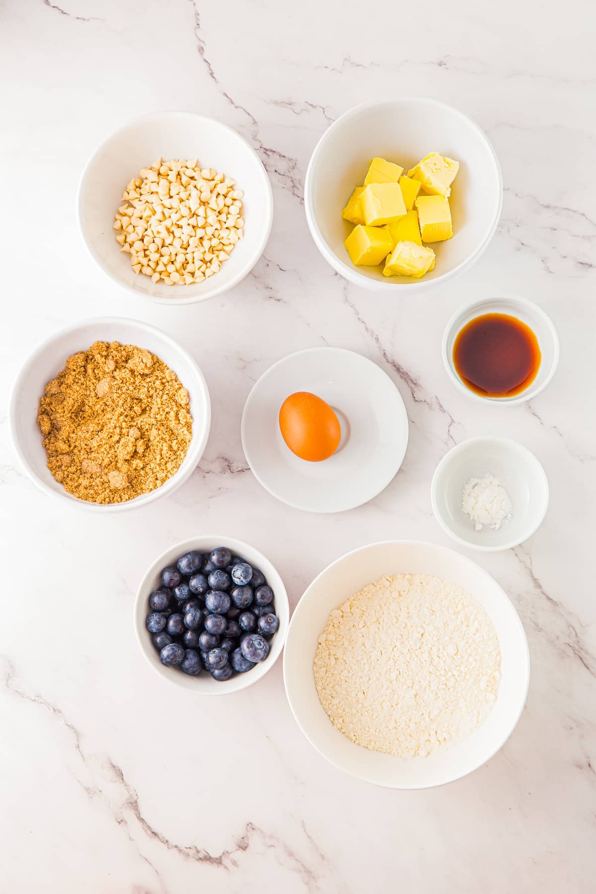 ingredients needed to make White Chocolate Blondies