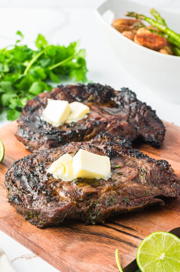 Cilantro Lime Grilled Ribeye Steaks Recipe