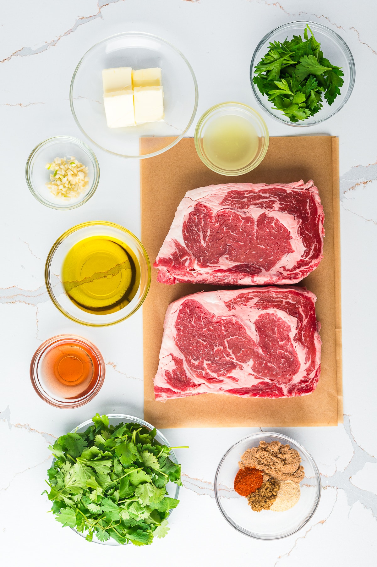 ingredients needed to make Ribeye Steaks Recipe