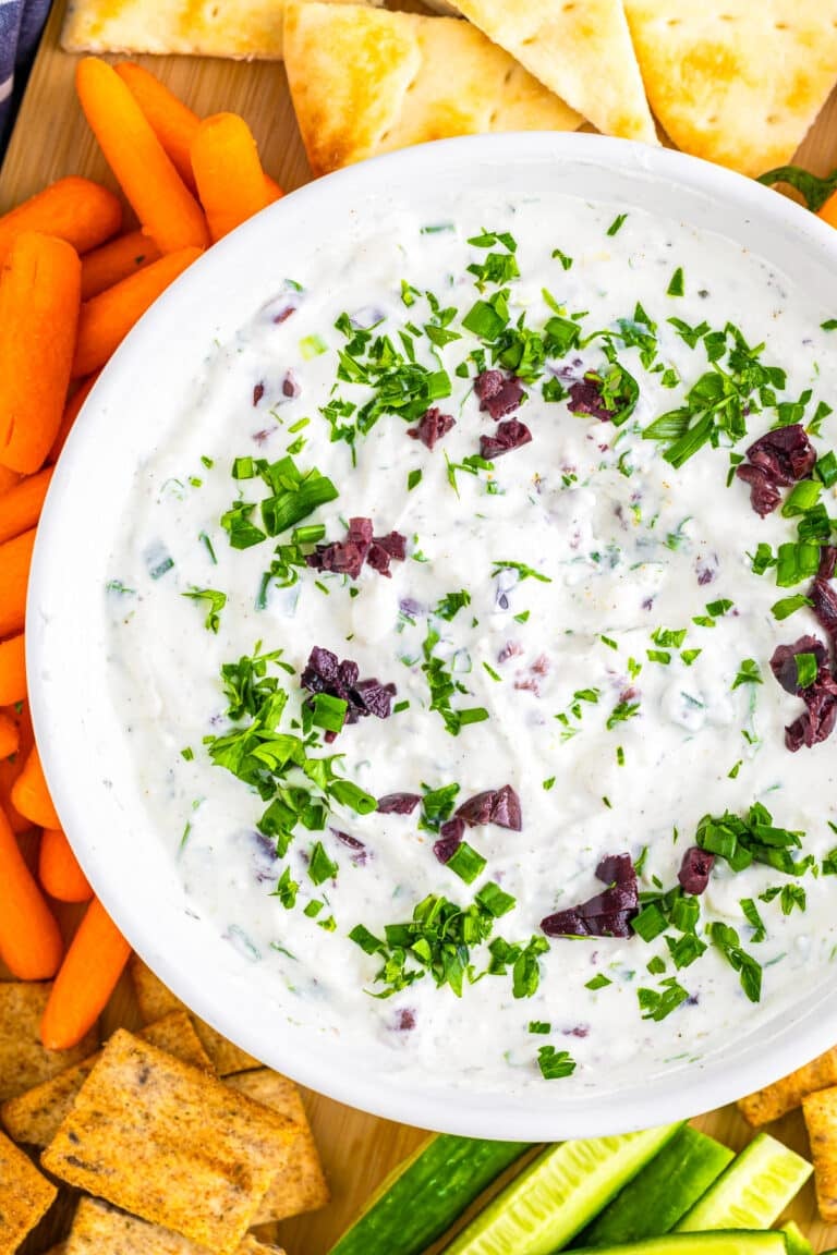 Greek Yogurt Dip with Feta and Olives