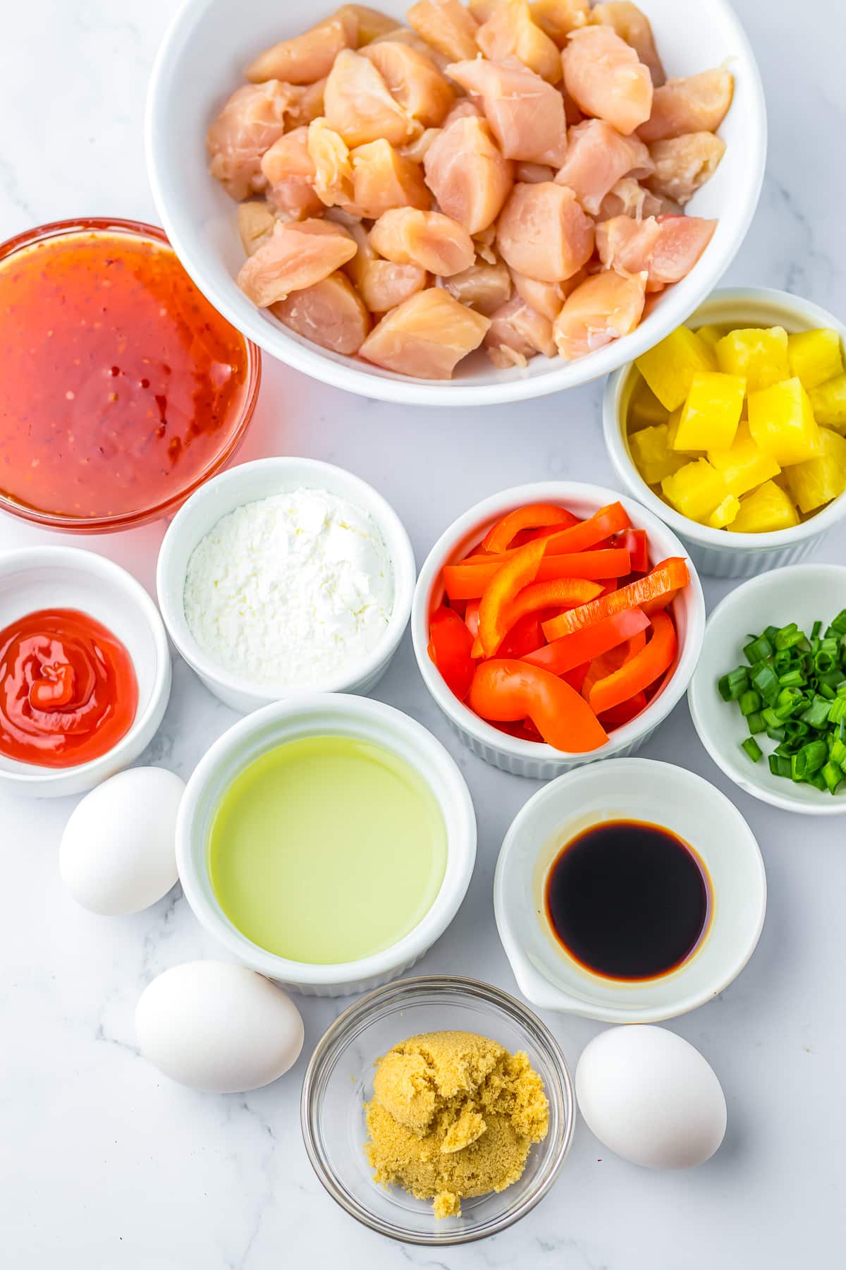 ingredients needed to make Sweet Chili Sauce Chicken