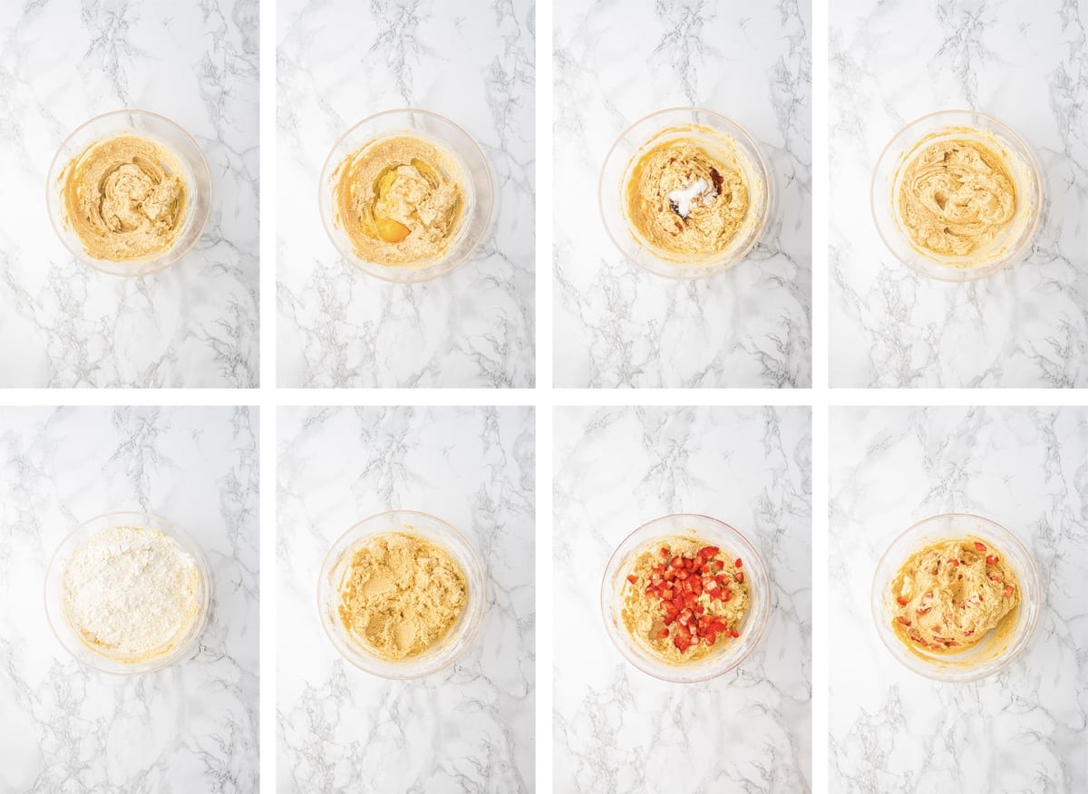 how to make the dough for Strawberry Cookies