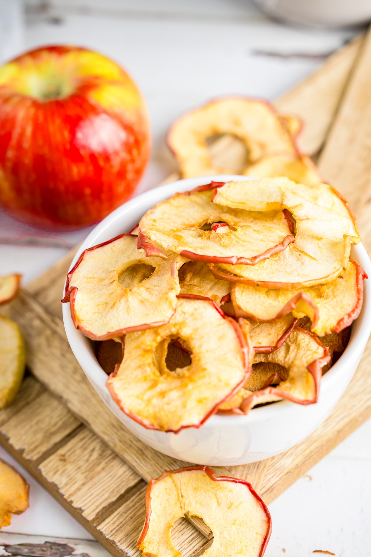 lots of Apple Chips in a serving bowl