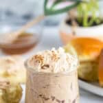 Texas Roadhouse butter recipe whipped and served in a small glass jar.