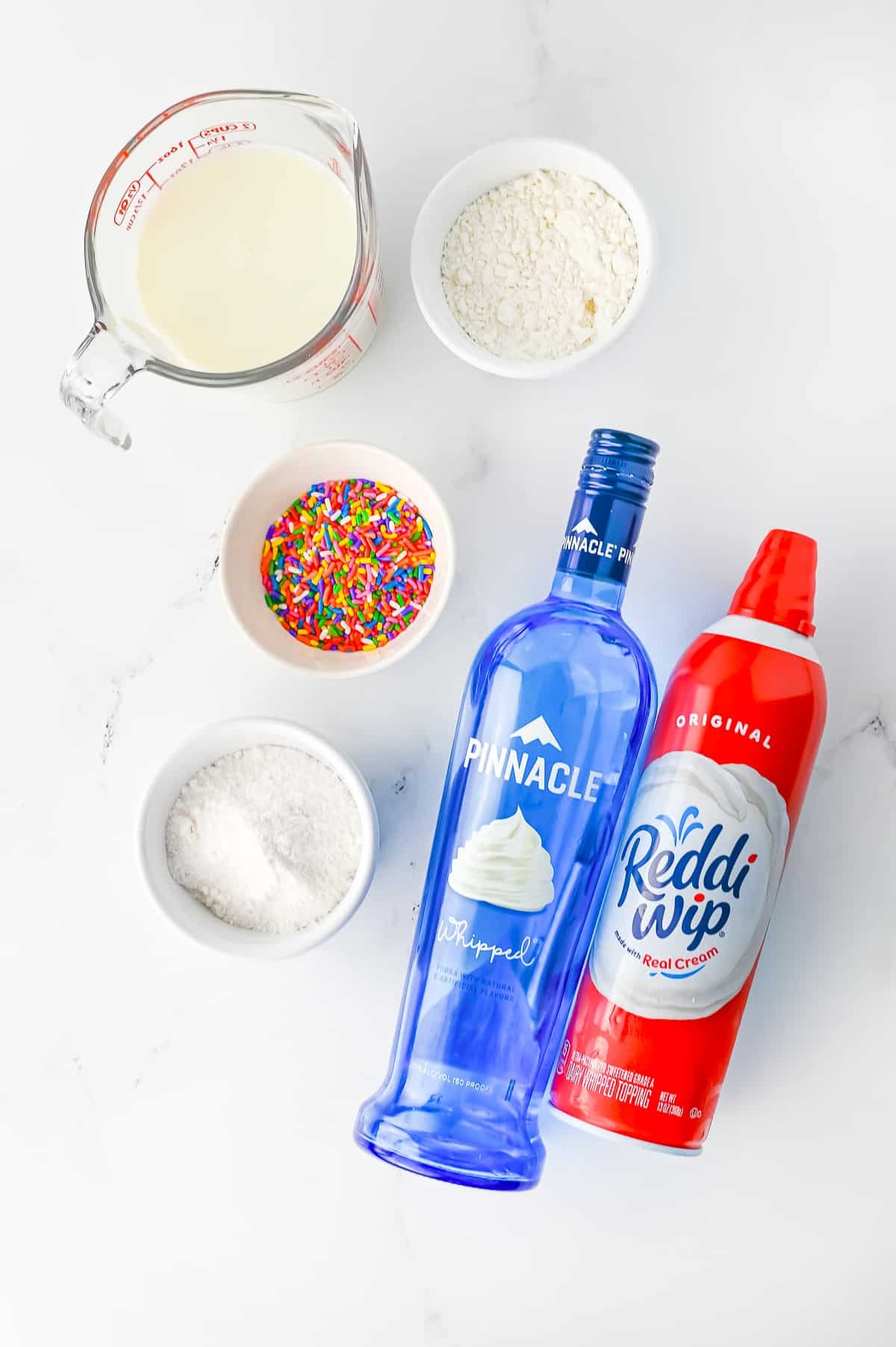 ingredients needed to make birthday cake shooters