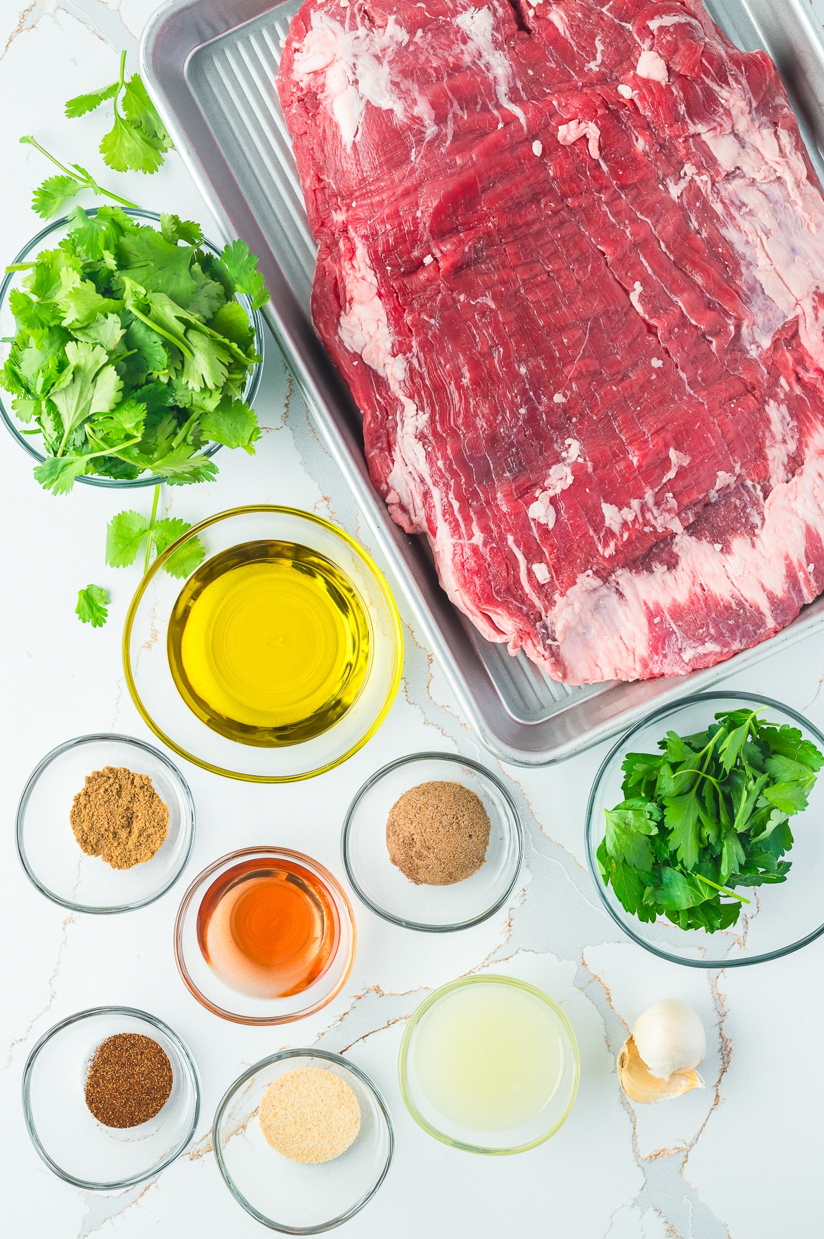 ingredients needed to make grilled flank steak