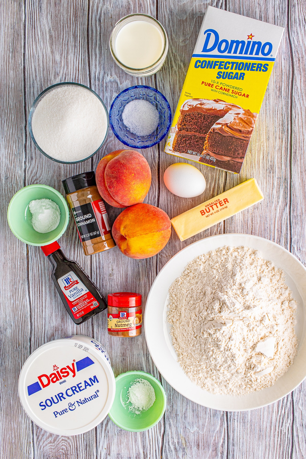 ingredients needed to make peach bread