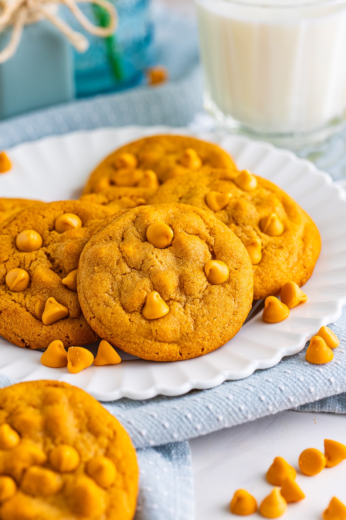 Butterscotch Cookies on a white plate
