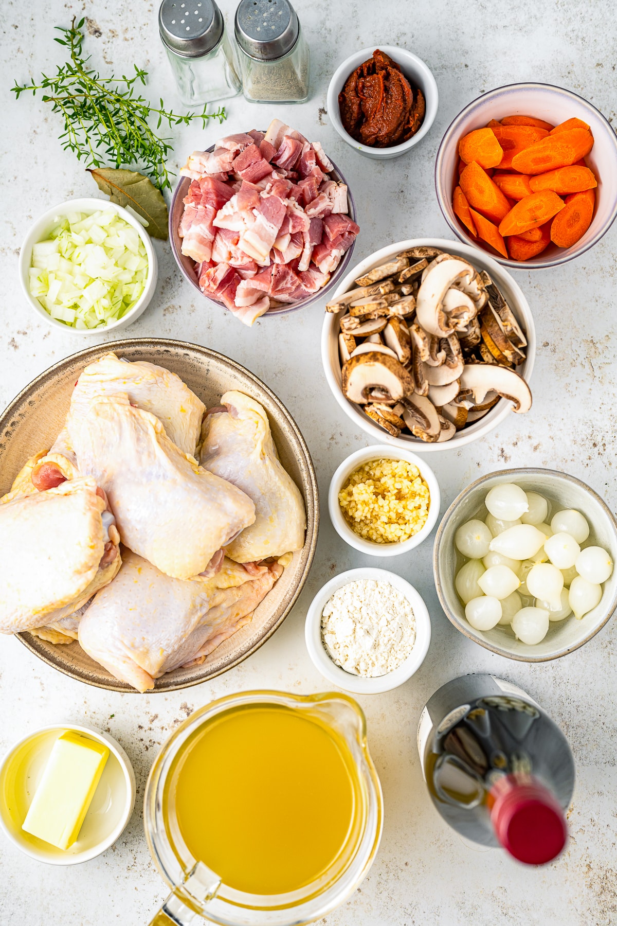 ingredients needed to make Coq au Vin Recipe