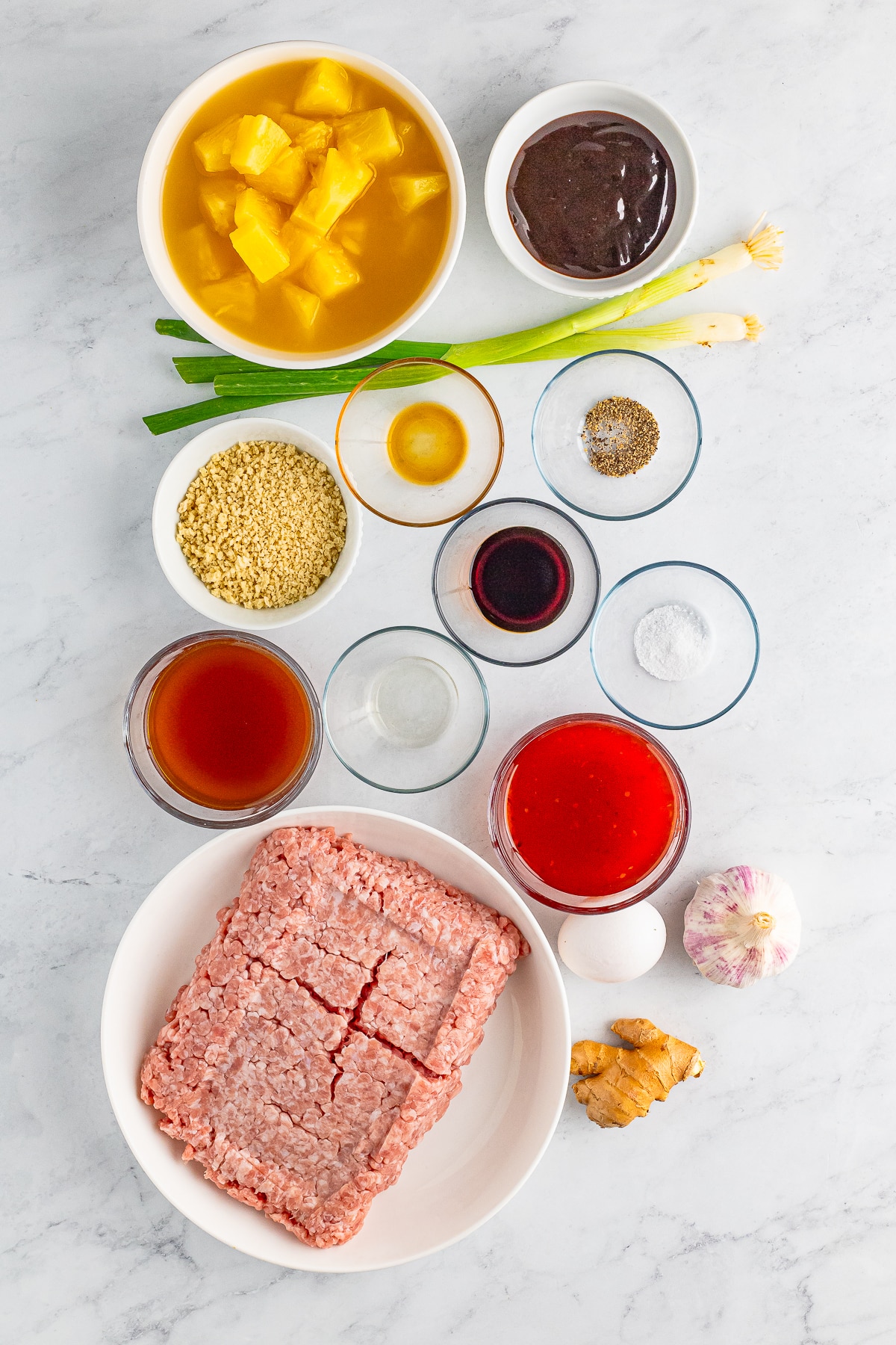 ingredients needed to make Pork Meatballs