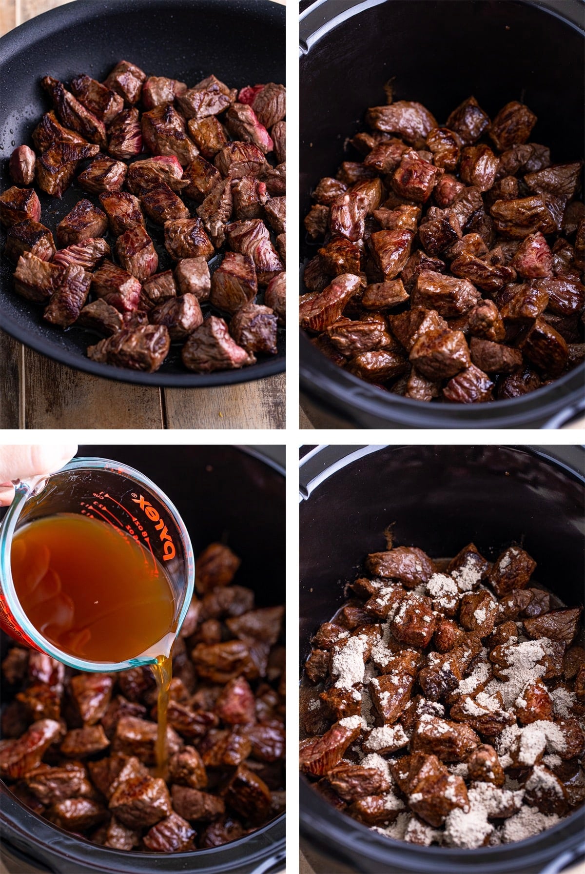 first steps for making Steak Bites