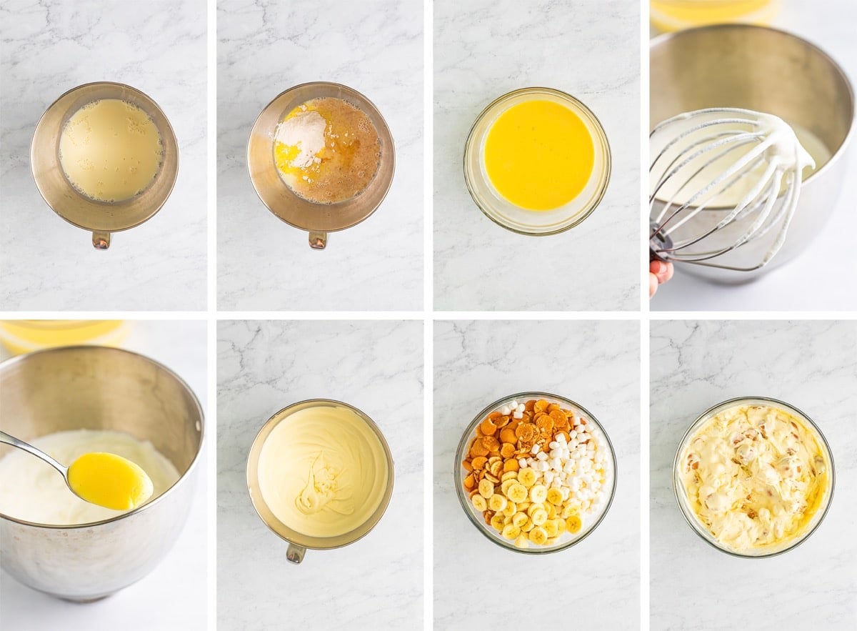 collage of images showing how to make Fluff Salad