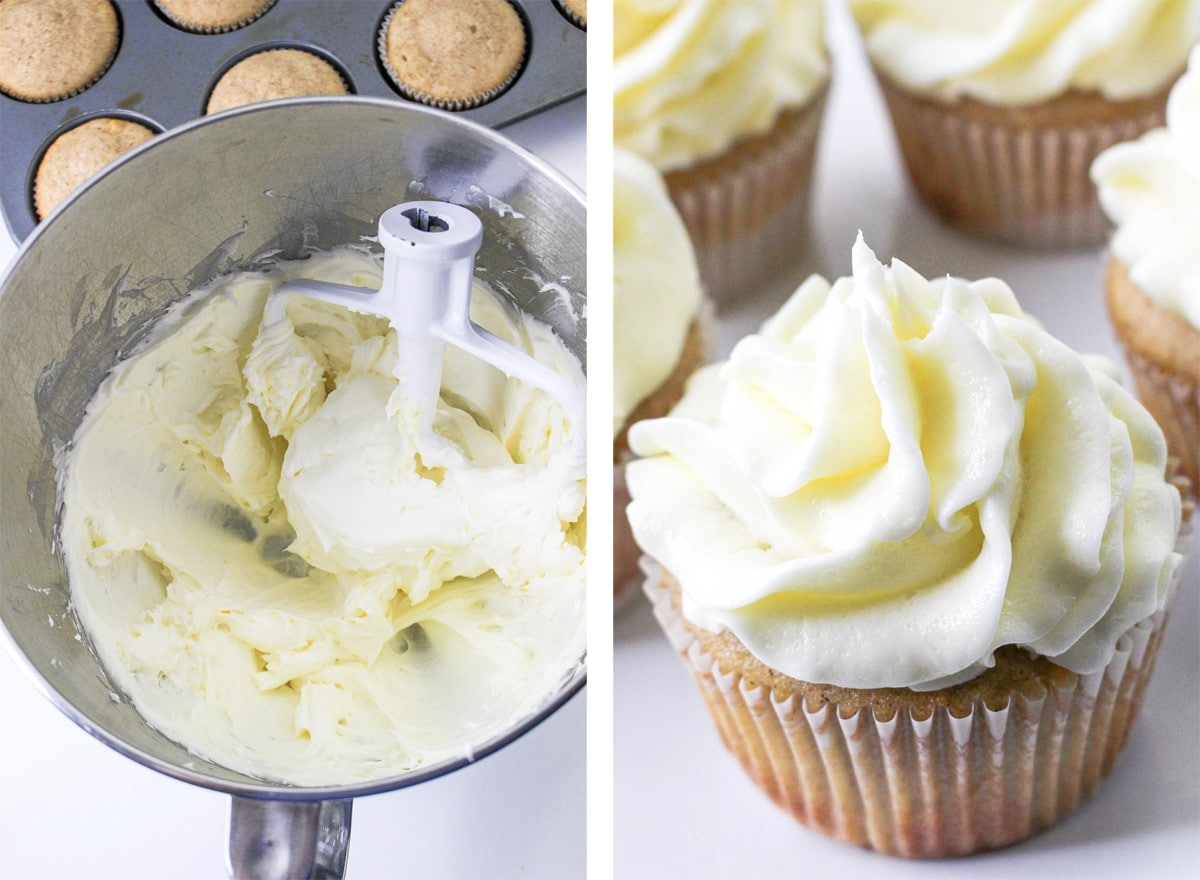 how to frost Apple Pie Cupcakes