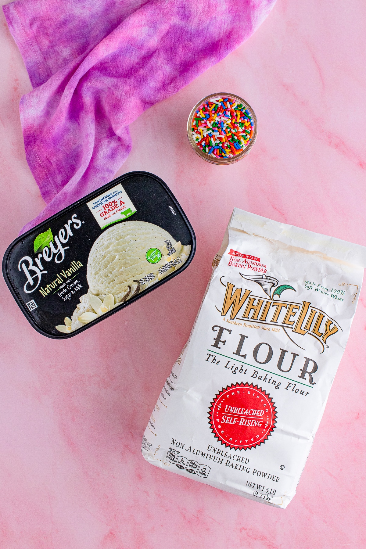 ingredients needed to make Ice Cream Bread