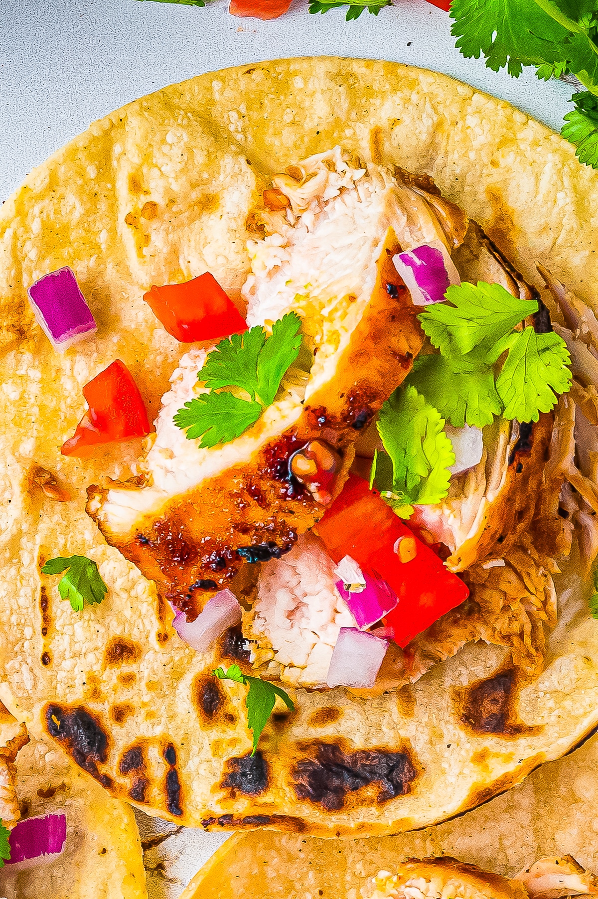 overhead image of Chicken Tacos