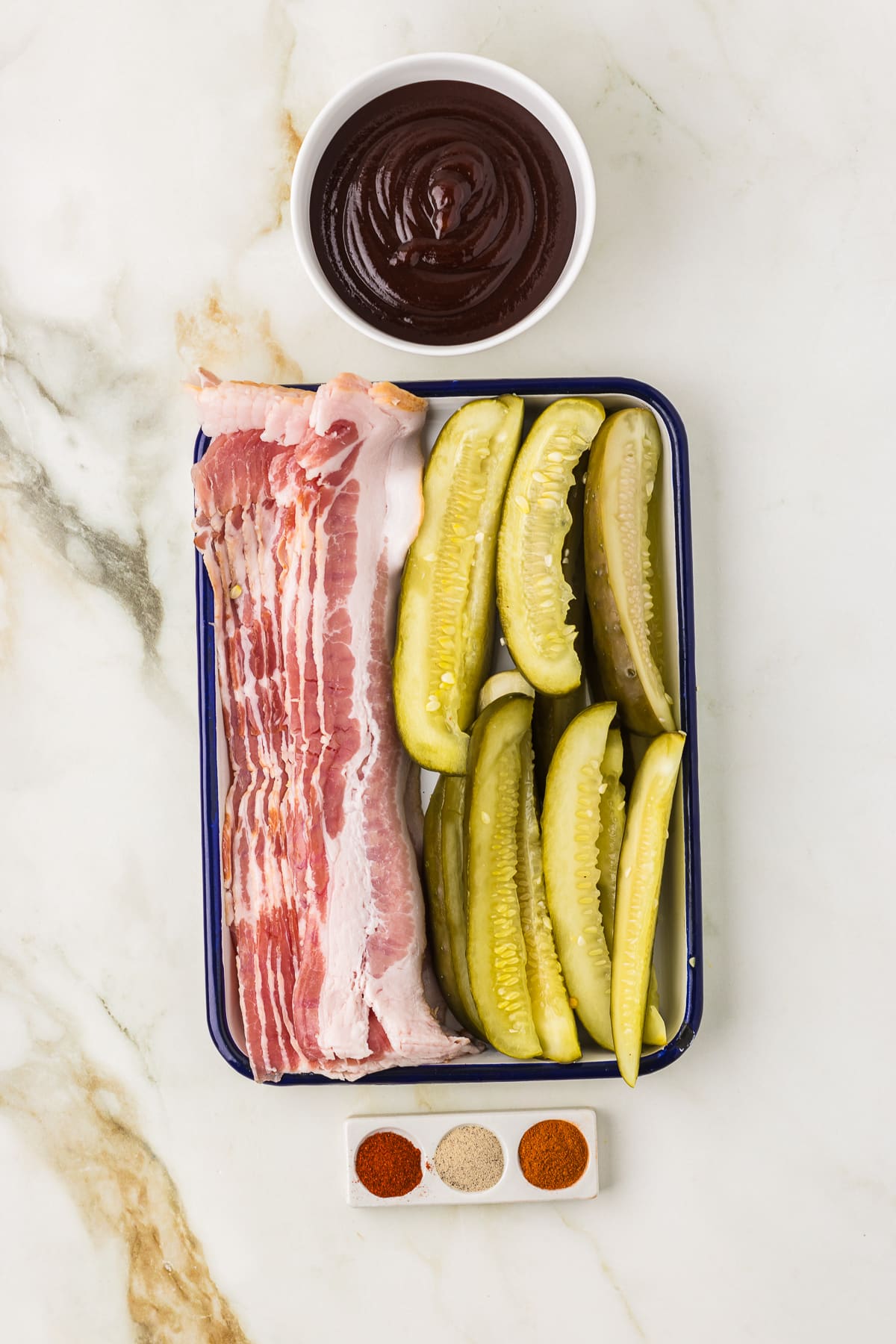 ingredients needed to make Bacon Wrapped Dill Pickles