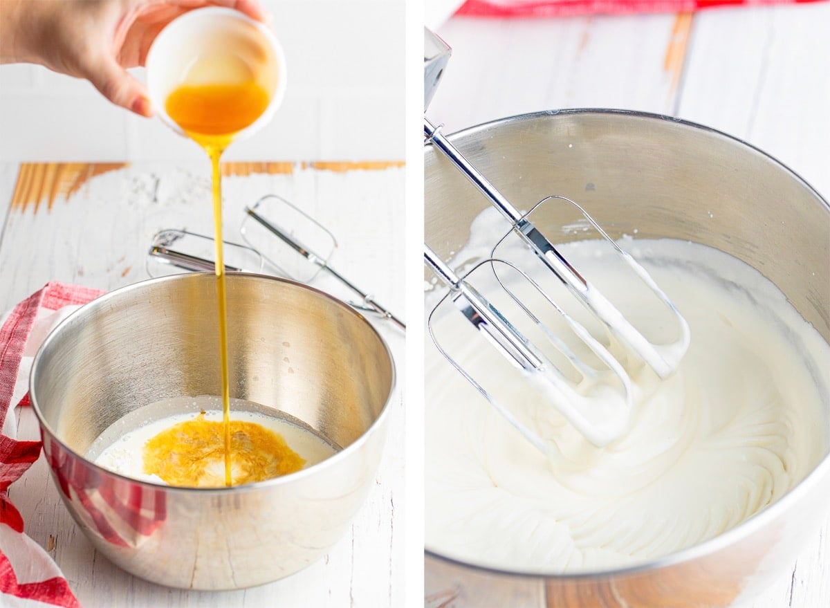 collage of images showing how to make Maple Whipped Cream