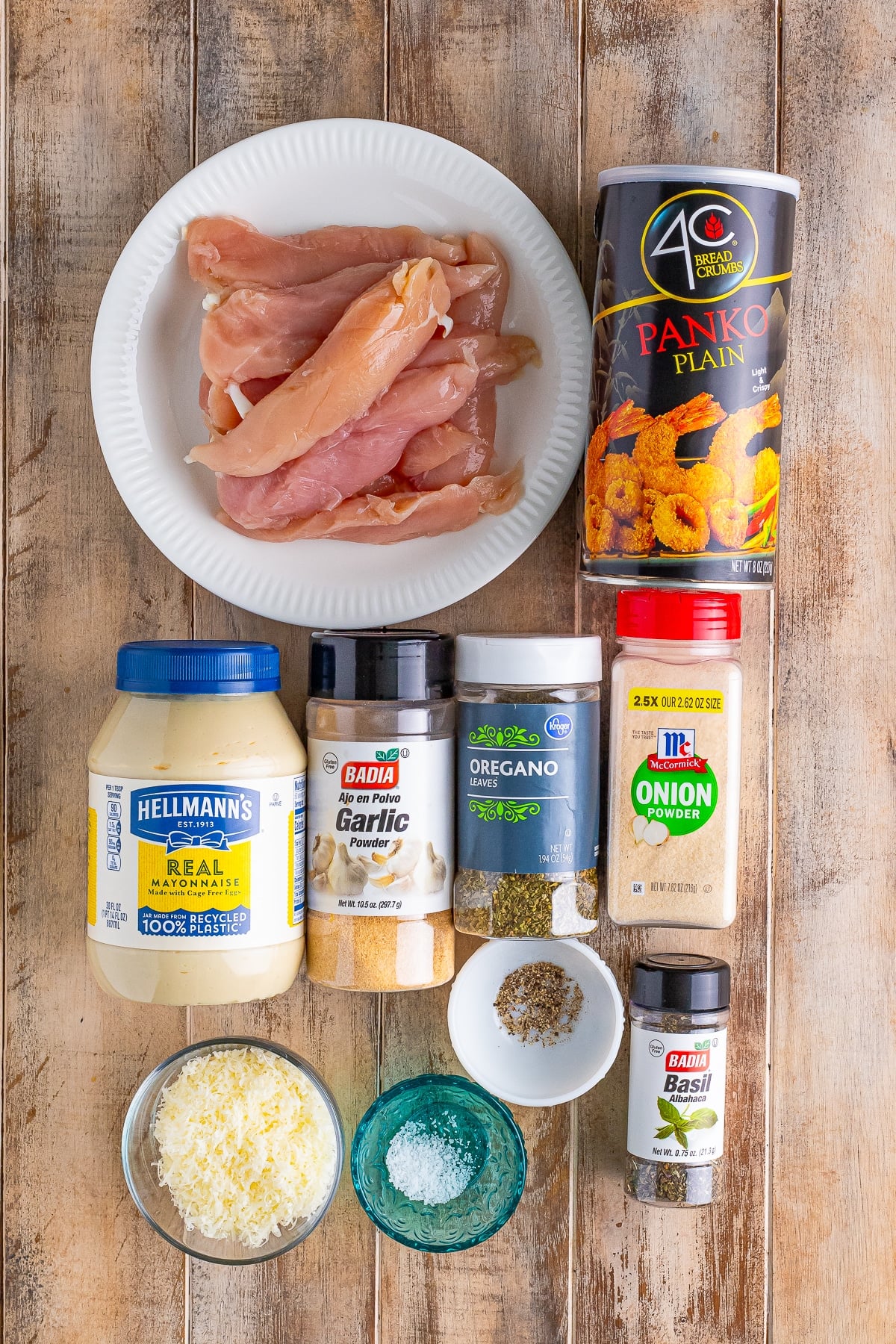 ingredients needed to make Oven Baked Chicken Tenders