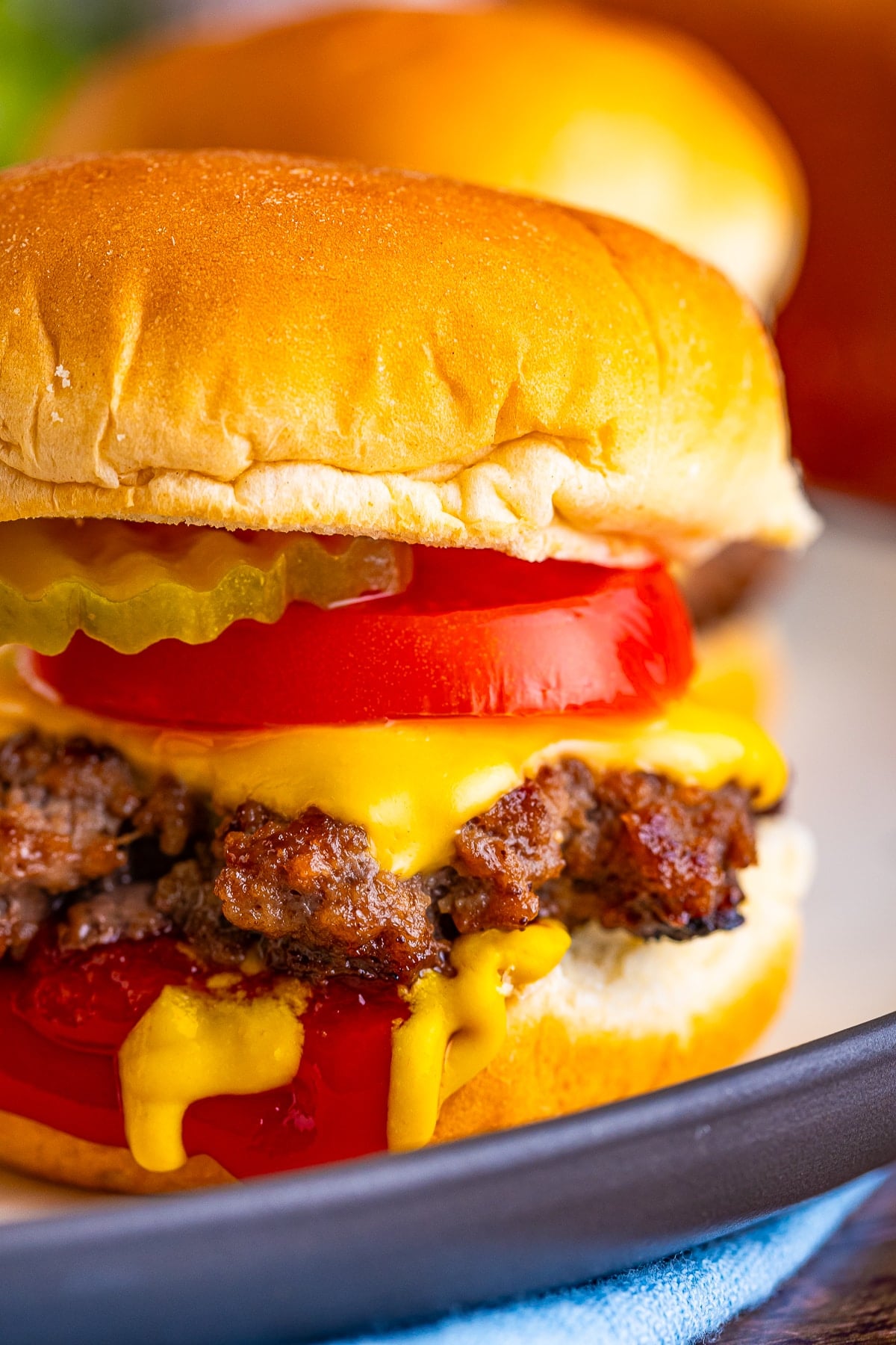 up close image of Mini Burger Sliders
