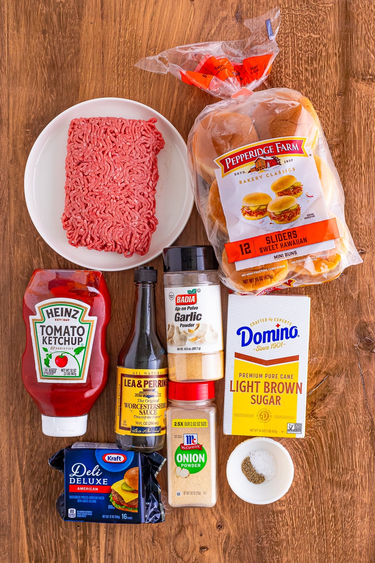 ingredients needed to make Mini Burger Sliders