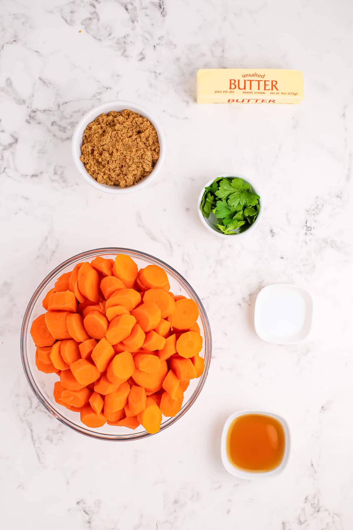 ingredients needed to make Maple Glazed Carrots
