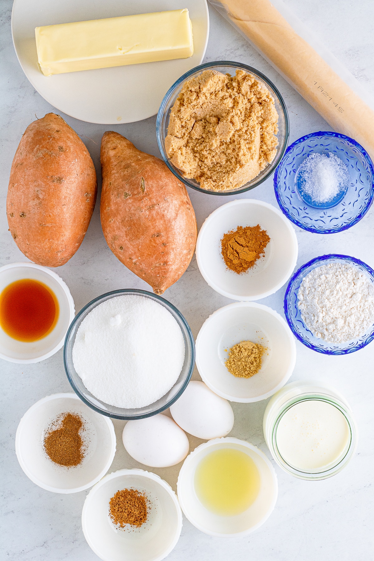 ingredients needed to make Sweet Potato Pie