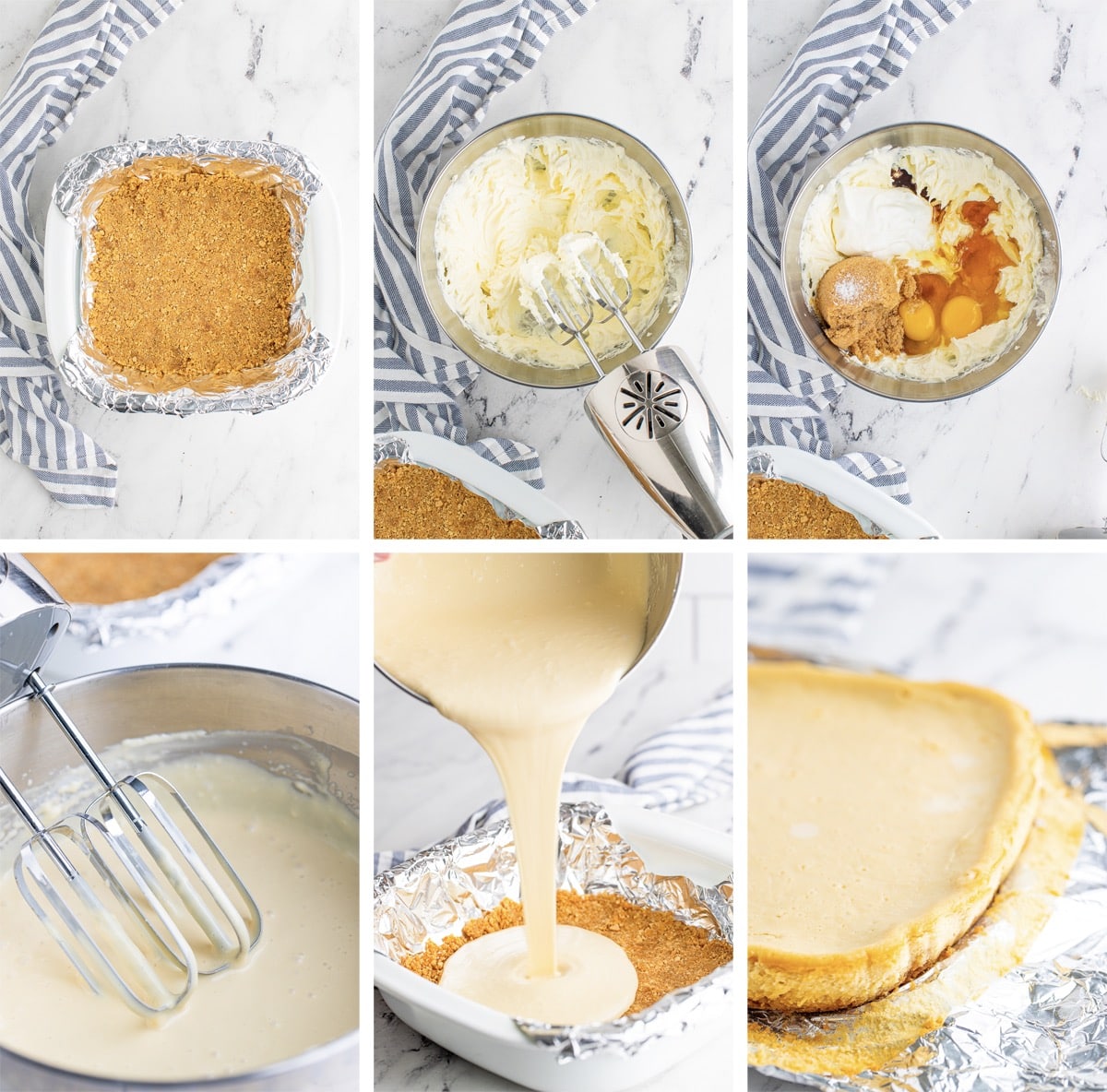 collage of images showing how to make maple cheesecake