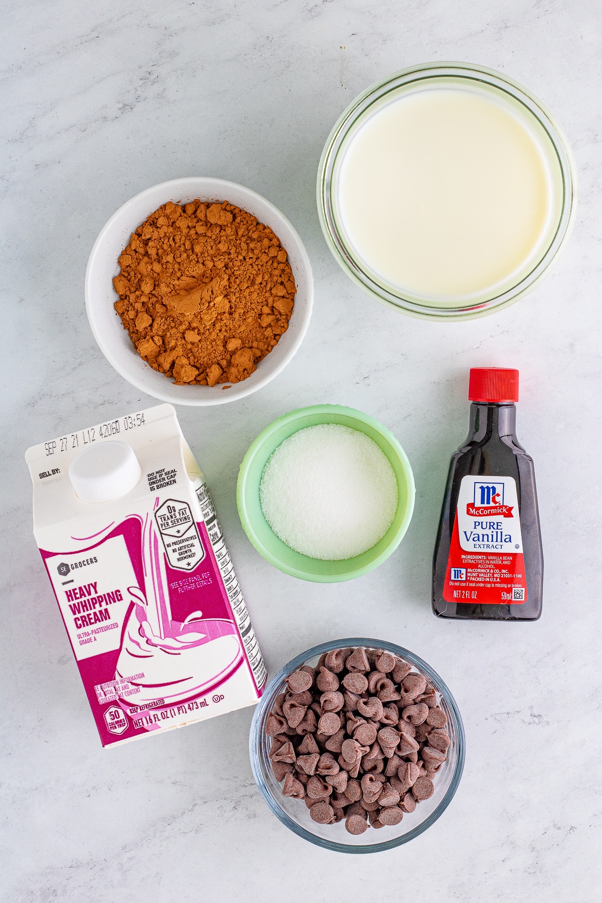 ingredients needed to make hot chocolate recipe