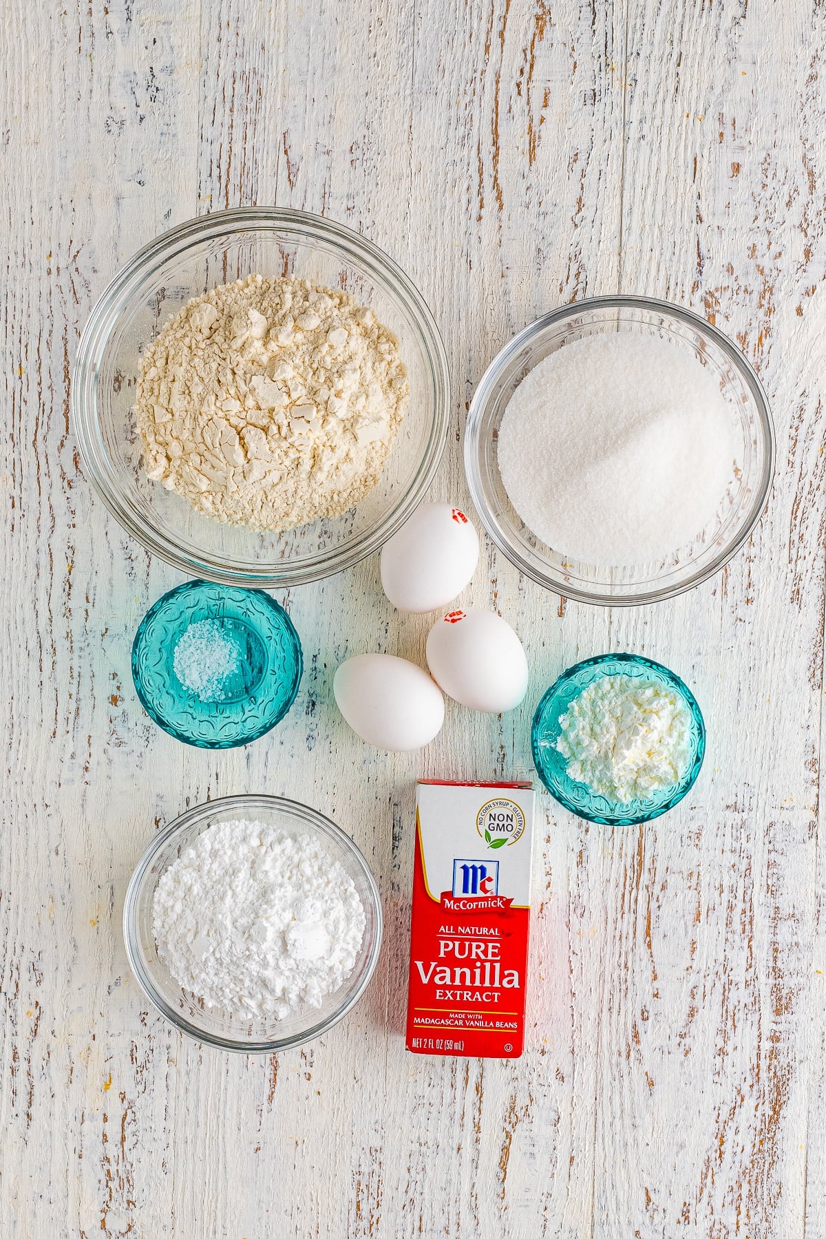 ingredients needed to make Lady Finger cookies