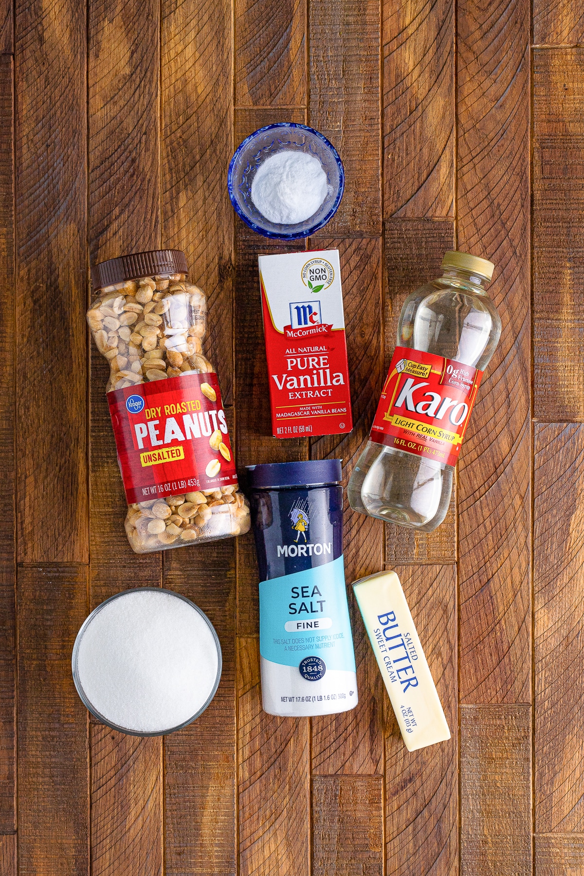 ingredients needed to make Microwave Peanut Brittle