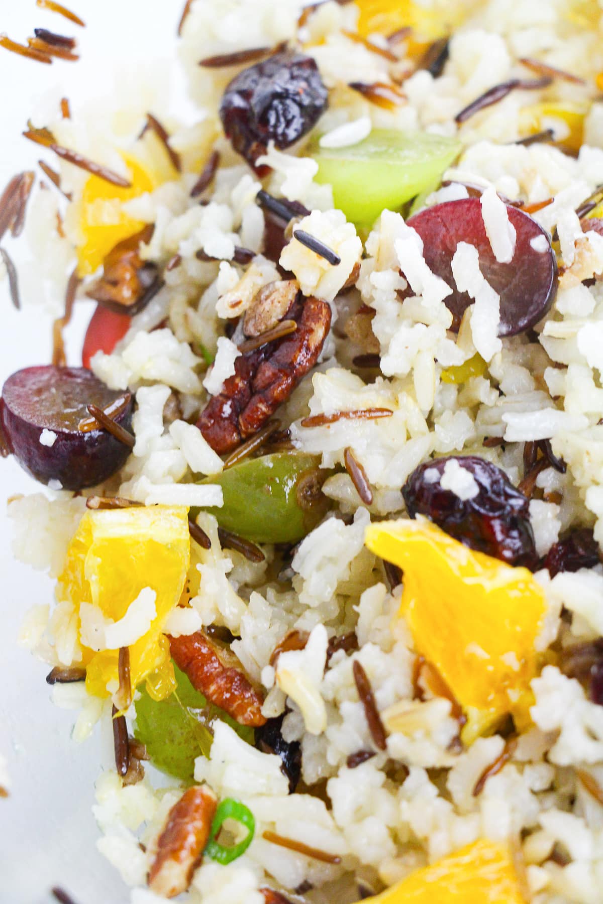 up close image of finished Wild Rice Salad