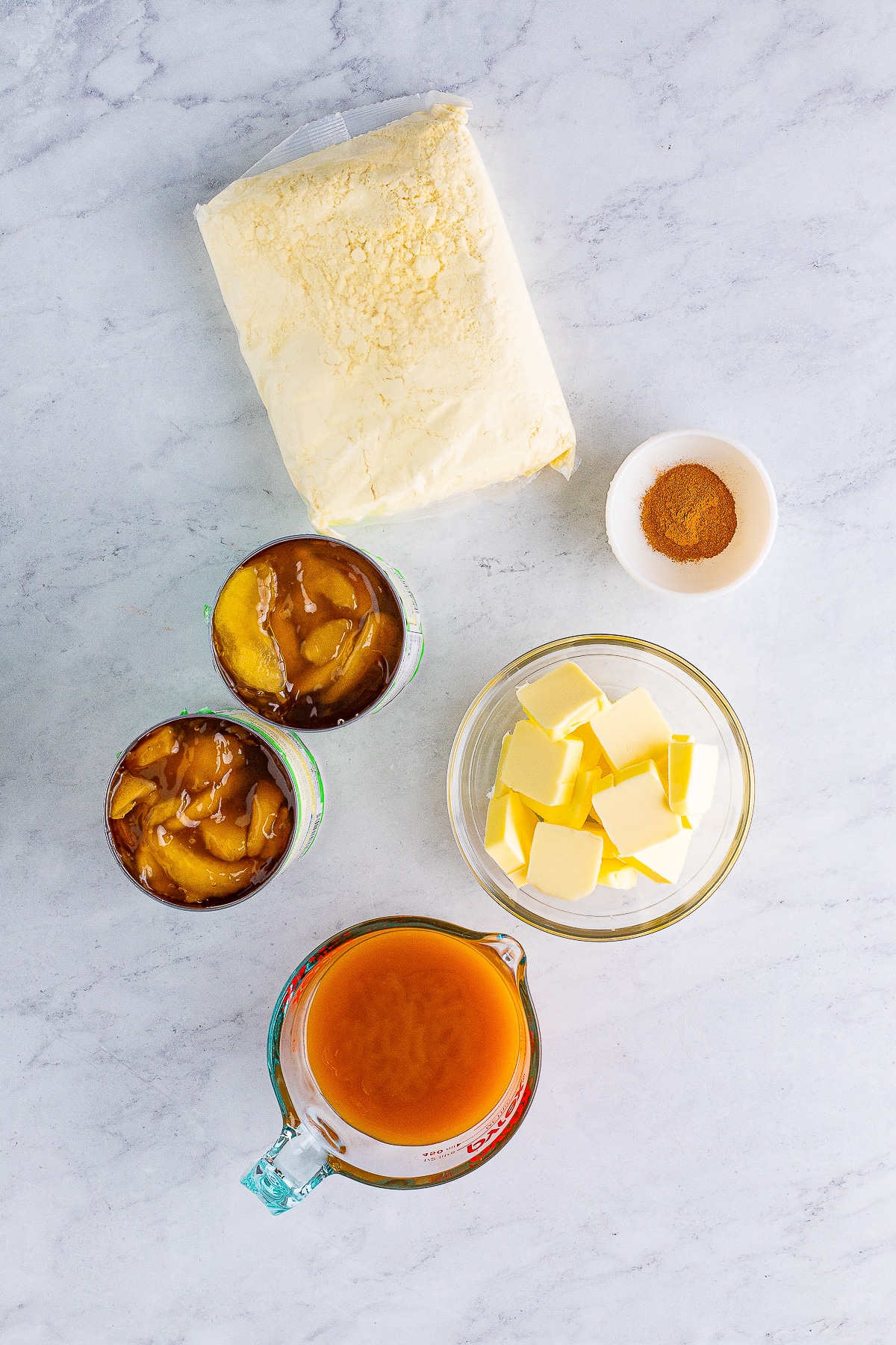 ingredients needed to make Caramel Apple Dump Cake