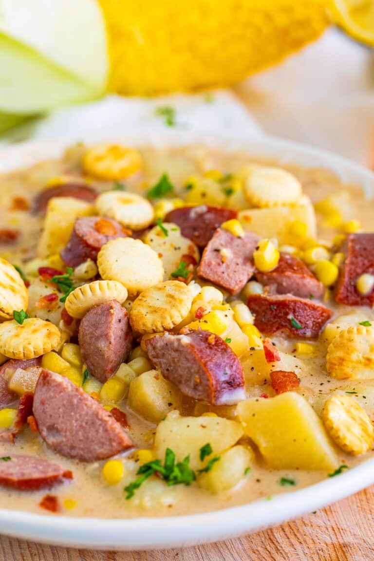 Creamy Corn Chowder Recipe with Kielbasa