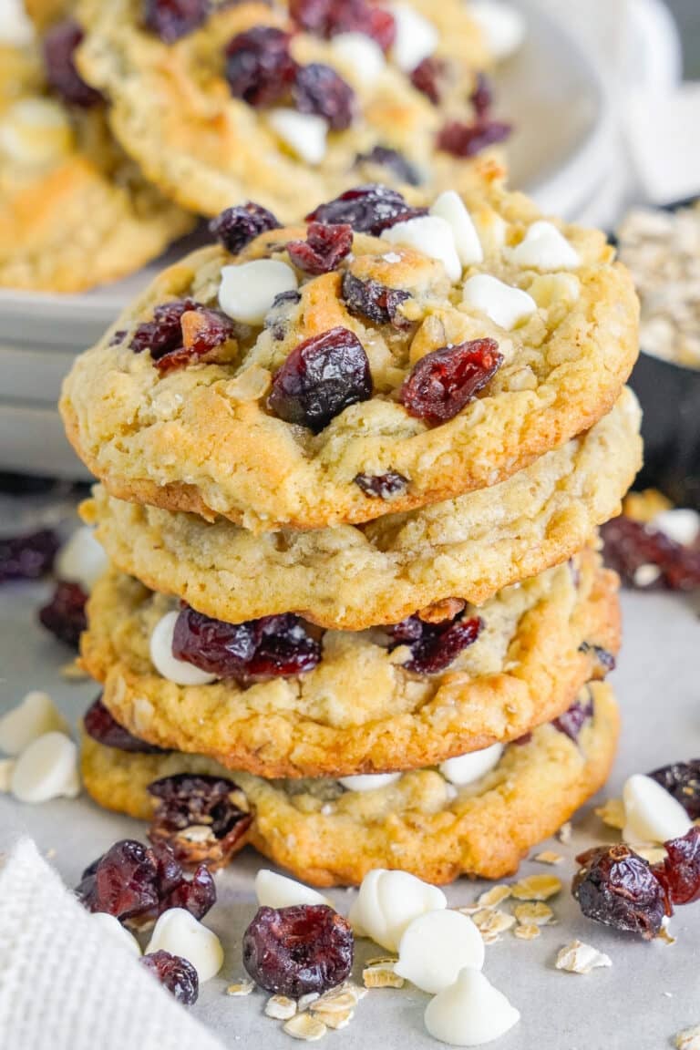 Soft White Chocolate Cranberry Cookies